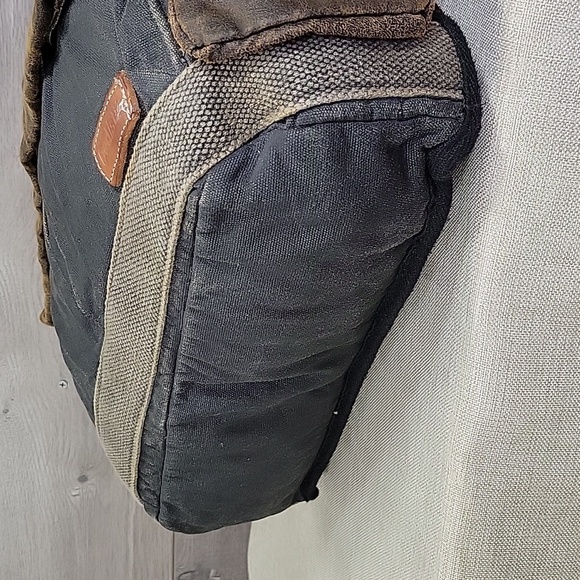 Bed Stu Waxed Canvas Leather Hawkeye Messenger Shoulder Bag - Picture 8 of 15